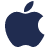 Apple logo blue